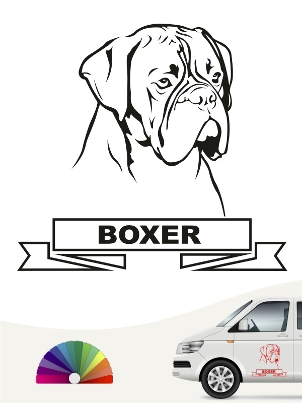 Boxer 15 Aufkleber in eigener Farbe & Größe by ANFALAS