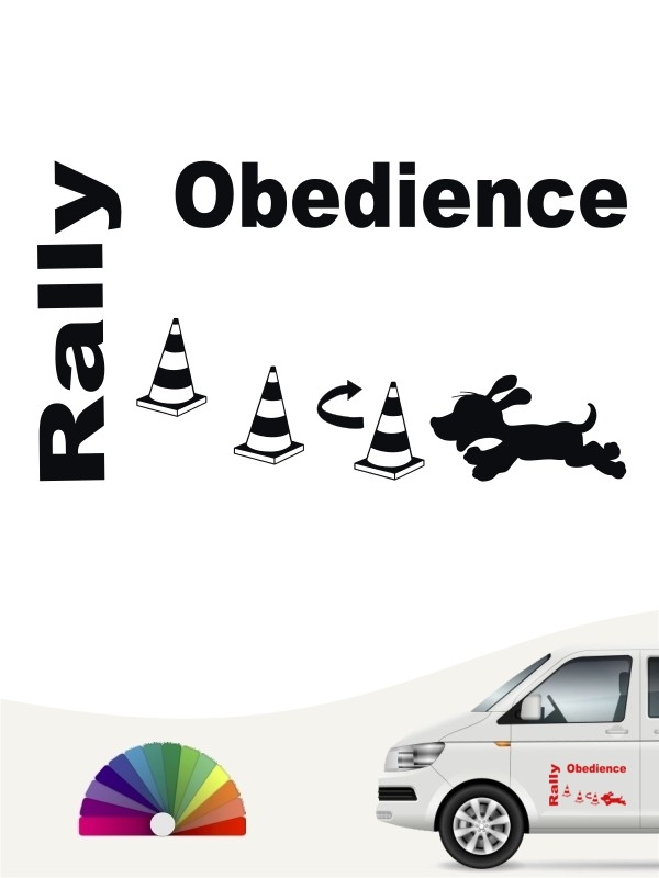 Rally Obedience 2 Aufkleber in eigener Farbe & Größe by ANFALAS