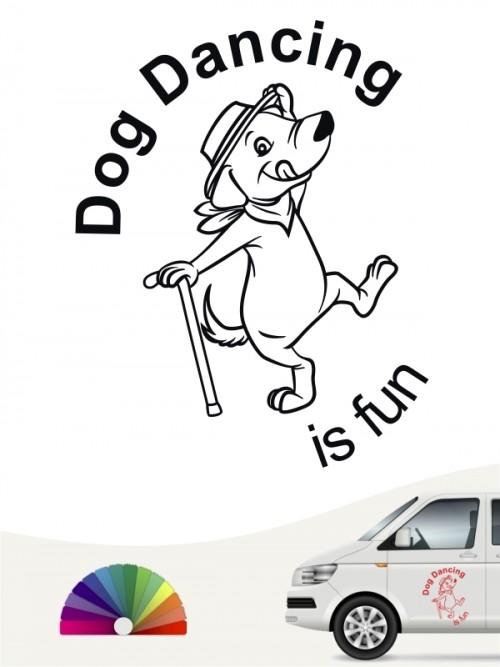 Dog Dance is fun Autosticker von anfalas.de