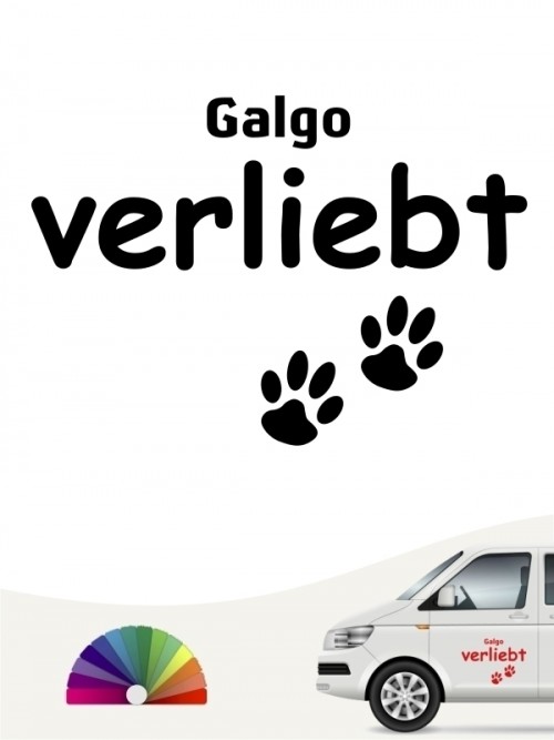 Hunde-Autoaufkleber Galgo verliebt von Anfalas.de
