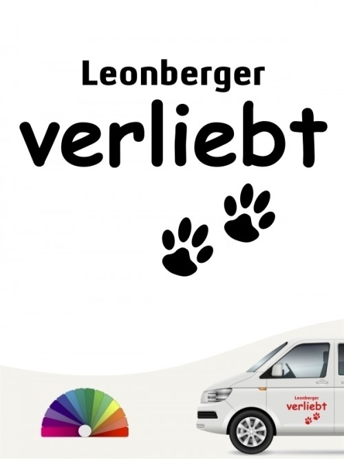 Hunde-Autoaufkleber Leonberger verliebt von Anfalas.de