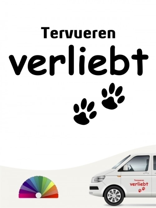 Hunde-Autoaufkleber Tervueren verliebt von Anfalas.de